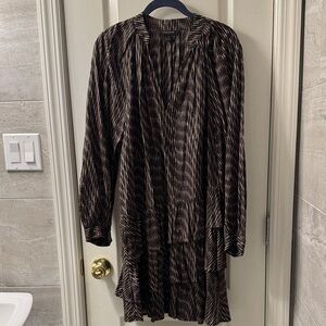 Banana Republic Brown and Black Patterned Dress